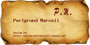 Perlgrund Marcell névjegykártya